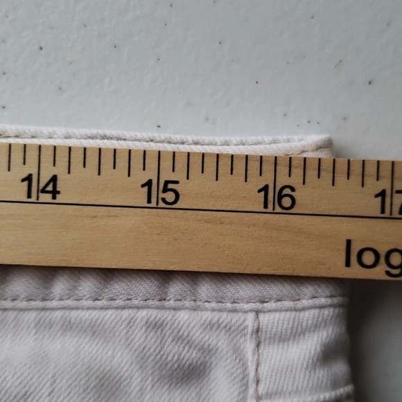 Loft Original Bootcut Jeans Women's 8 White with Constrast Thread Denim Casual - Picture 8 of 12